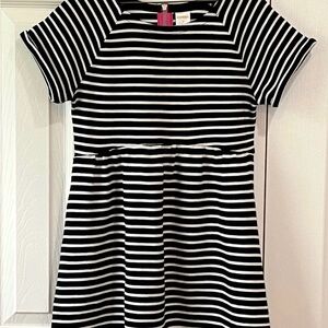 Gymboree Black & White Striped Girls Dress 8